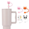 House of Quirk 4PCS Silicone Animal Straw Covers – Cute - (Multicolor)