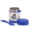 House of Quirk 304 Stainless Steel Baby Feeding Bowl with Spoon - Beige Fox