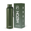Milton Aura 1000 Thermosteel Water Bottle, 24 Hr Hot and Cold - Military Green