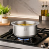 FnS NuChef Triply Stainless Steel Tope 14cm 1.15L Induction & Gas Compatible