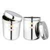 Jaggery Stainless Steel Tall Container Ubha Dabba Set of 2 Dia 14 cm Height 17 cm Capacity 2 Litre