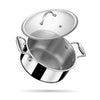Stahl Triply Stainless Steel Casserole With Glass Lid | Artisan 4122 | 22 Cm | 3.8 Liters