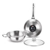 Milton ProCook Triply Stainless Steel 3 Pcs Induction Cookware Set
