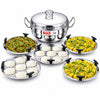Vinod Gen-Z Stainless Steel Multi Kadai with 5 Plates - 26 cm| 2 Idli, 2 Dhokla and 1 Patra Plate | All in One Multi Purpose Kadhai