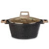 Agaro Imperial Granite Non Stick Casserole with Glass Lid - 4 Litre 24Cm