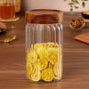 Borosil Linea Glass Jar with Acacia Lid 300ml