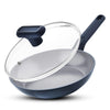 Bergner Jade 24cm Ceramic Non-Stick Fry Pan with Glass Lid Induction