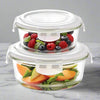 Borosil Tuff Glass Klip N Store Round Containers Set of 2