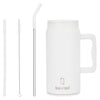 House of Quirk 1500ML Stainless Steel Mug Tumbler with Handle & Straw Lid