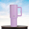 House of Quirk 1200ML Stainless Steel Tumbler with Handle & Lid Lavender Mist