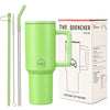 House of Quirk 1200ML Stainless Steel Tumbler with Handle & Lid - Lime Green