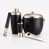 FnS 5 Pcs Black Finish Bar Set (Ice Bucket, Cocktail Shaker, Peg Measure, Ice Tong, Bottle Opener)