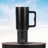 House of Quirk 1200ML Stainless Steel Tumbler with Handle - Black Leapard