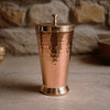Tamira Pure Copper Hammered Tumbler with Lid 550ml