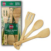 Hawkins Bamboo Spatula Set of 3, Natural Handmade Bamboo Spatulas, Kitchen Tools