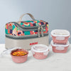 Borosil Kube Pink Universal Glass Lunchbox