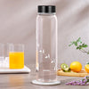 Borosil Crysto Glass Bottle SS Lid Krip White