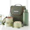 Borosil Glory Lunchbox with SS Bottle (280ml×3 + 600ml Bottle)