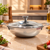 FnS NuChef Hexa Clad Non-Stick Kadhai 26cm with Greblon Coating Induction & Gas Compatible