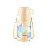Milton Eiffel 1000 Vacuum Insulated Thermos Flask with Strap to Carry - Marble Ivory