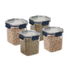 Cello Stack Lock Glass Storage Jar Set of 4