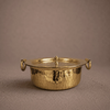 Tamira Pure Brass Flat Bottom Lagan with Lid 3.5L