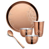 FnS Gond Stainless Steel Rose Gold 5 pcs Dinner Thali Set