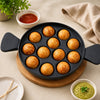 Tosaa Appam Patra 12-Cavity Side Handle with Glass Lid Multicolor