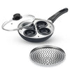 Prestige Omega Deluxe Granite Multi Pan Cookware 20cm with Egg Poacher, Steamer and Glass Lid