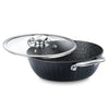 Prestige Durastone Hard Anodised 6 Layer Non Stick Kadai with Glass Lid (Black)
