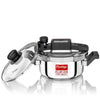 Prestige Flip On Tri-Ply Stainless Steel Pressure Cooker 2L 180mm with Glass Lid
