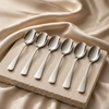 FnS  Nexa 6 Pcs Baby Spoon Set Premium Sleek Contemporary Handle Mirror Finish