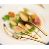 FnS Bianca 26 Pcs Gold Plated Premium Cutlery Set with Leatherette Box
