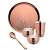 FnS Leheren 5-Pc Rose Gold PVD Stainless Steel Dinner Thali Set