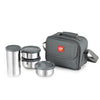 CELLO MF Fab Lunch Box with Bag for Office Use, Grey