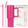 House of Quirk 1200ML Stainless Steel Tumbler with Handle - Multicolor: Flamingo