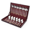 FnS Solar 24K Gold Plated 24 Pcs Cutlery Set with Leatherette Box