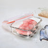 Borosil Colours Blue Rectangle Klip N Store Glass Container 1.52L