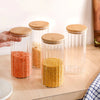 Nestasia Set of 4 Tall Airtight Glass Storage Jars with Lid (1450ml) | Pantry Canisters