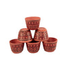 Mitti Cool Clay Linear Bowl Set 6 Pieces 150 ml Abstract Cross