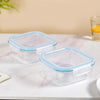 Nestasia Glass Storage Container Box Set of 2 (1200ml) | Rectangular Airtight Glass Box