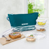Borosil Steller Black Lunch Bag Daisy Set of 4