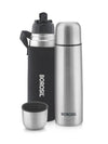 Borosil Hydra Thermo Flask Steel Water Bottle Black 1L