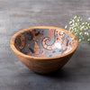 Nestroots Grey Printed Mango Wood Serving Bowl Single