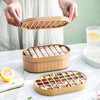 UMAI 2 Layer Ice Cube Tray | 72 Compartments | Storage Box & Scoop | Yellow (CH231001B)