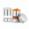 USHA SHRIRAM Stainless Steel Containers 1.5L | Set of 2 | Rust Proof | Kitchen Storage Dabba