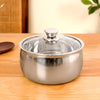 Nestasia Stainless Steel Double Walled Casserole with Glass Lid 1000ml | Insulated Serving