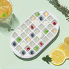 Kuber Industries Ice Box with 36 Compartments | Soft Bottom Ice Cube Tray | White