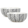 USHA SHRIRAM Ceramic Bowl for Snack Dinner 2pcs Design 8 Microwave Refrigerator Safe Scratch Resistant