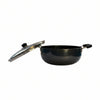 USHA SHRIRAM Hard Anodized Non-Stick Aluminium Kadai 2.8L with Lid Bakelite Handle Induction